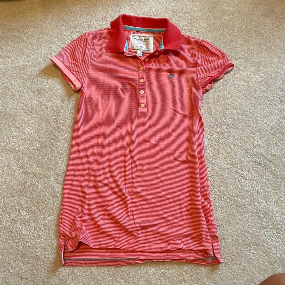 Coral American Eagle polo
